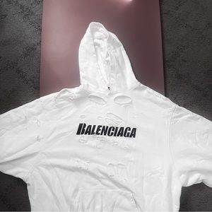 AUTHENTIC BALENCIAGA OVERSIZED DISTRESSED UNISEX HOODIE